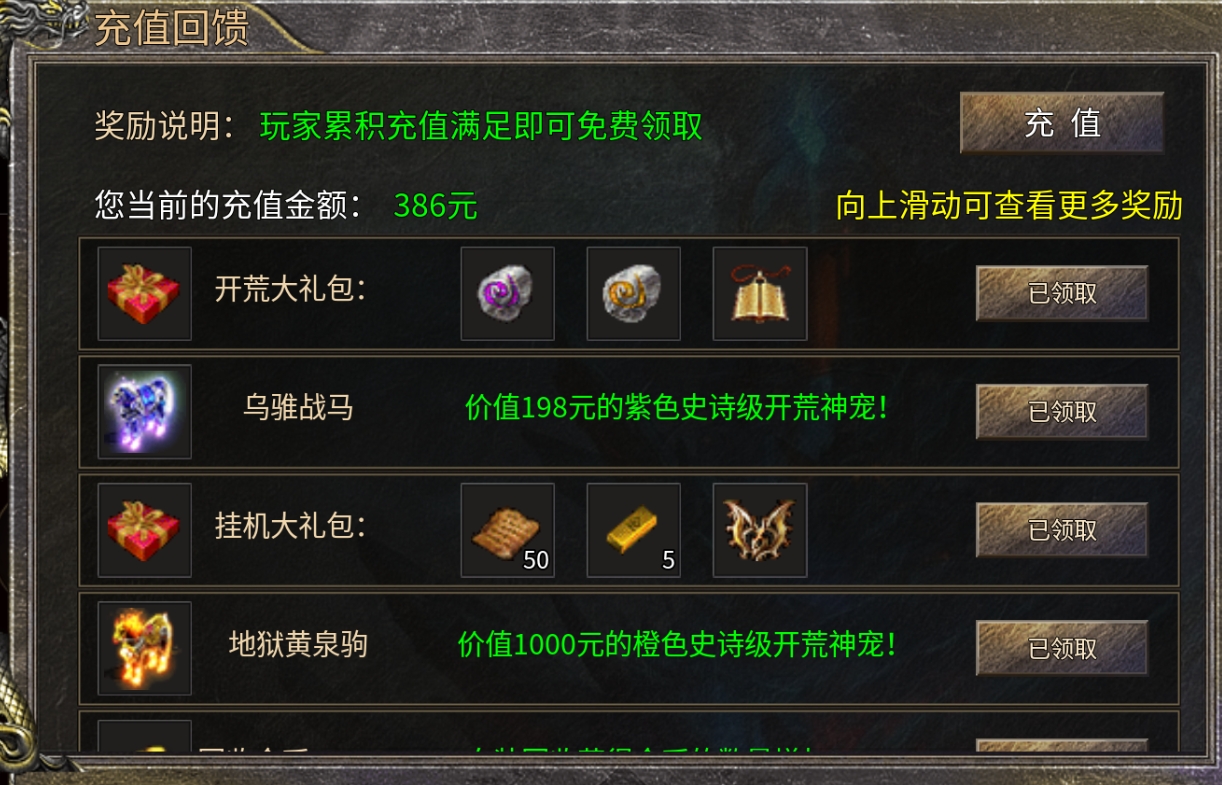 充值金额